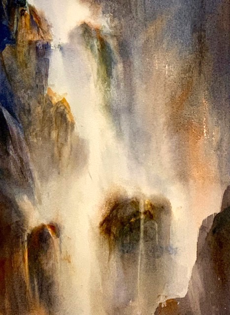 watercolour: maximising use of the water spray bottle