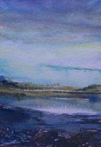 watercolour abstracting the landscape